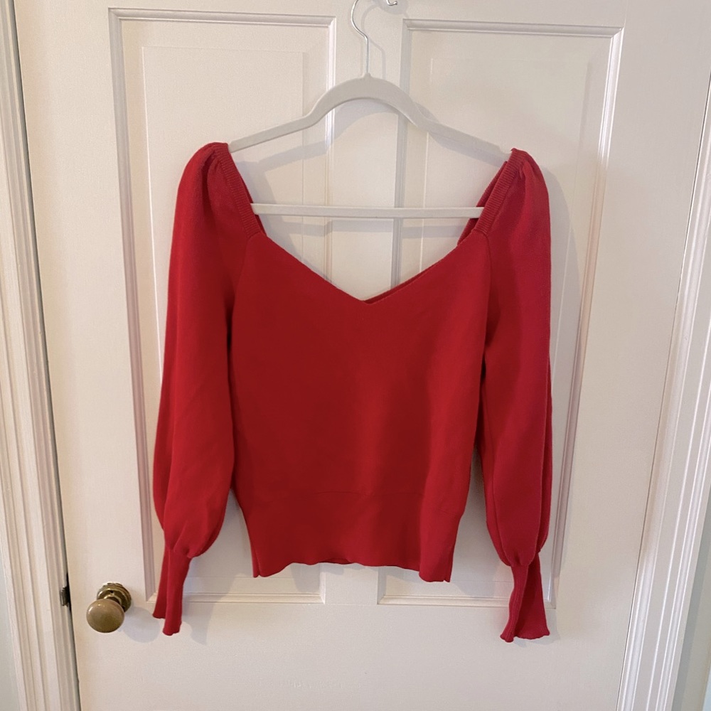 Anthropologie Red Sweater, Size Small